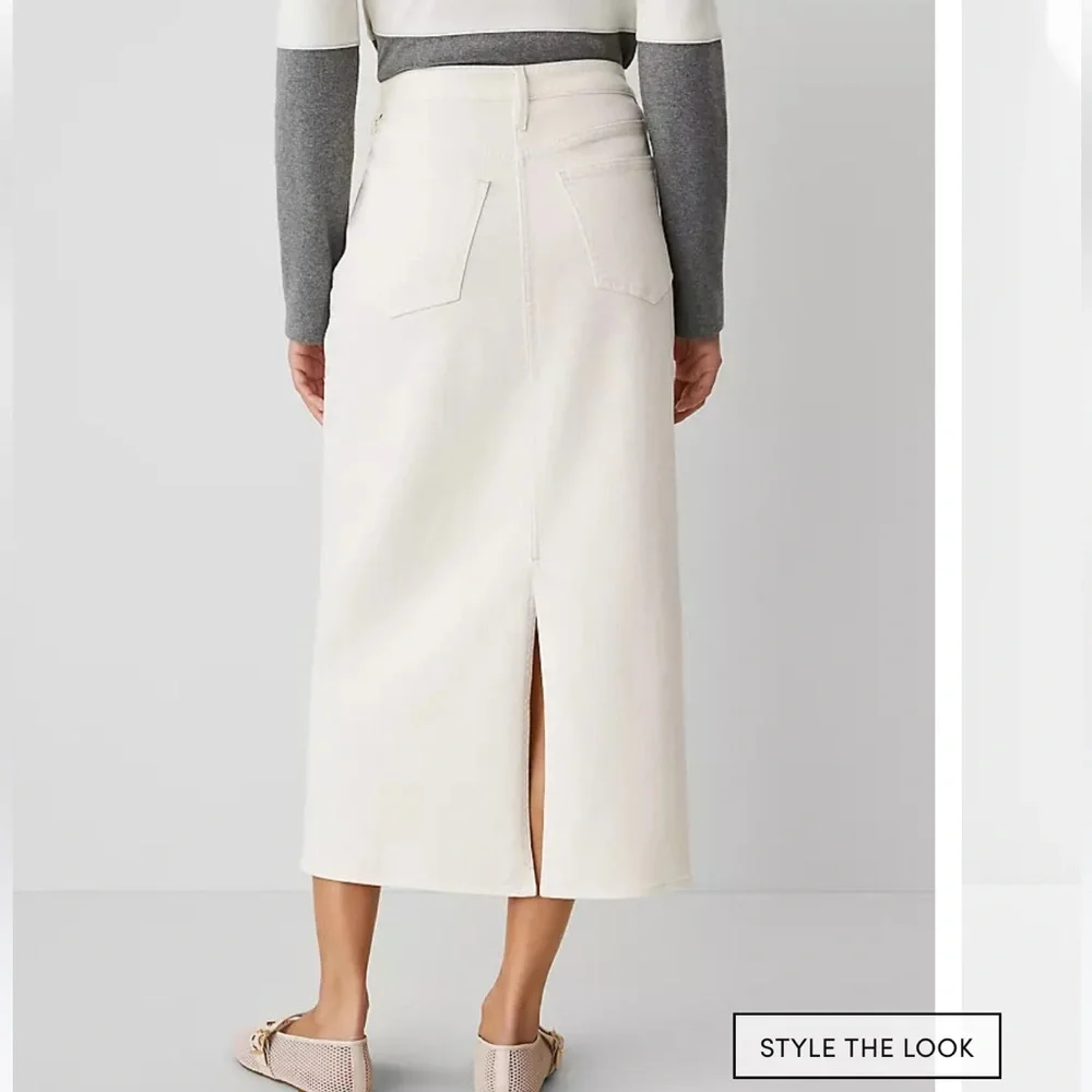 Ann Taylor Weekend Collection Denim Column Skirt - Picture 3 of 5